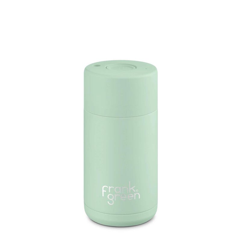 frank green 12oz Ceramic Reusable Cup with Push Button Lid image number 0